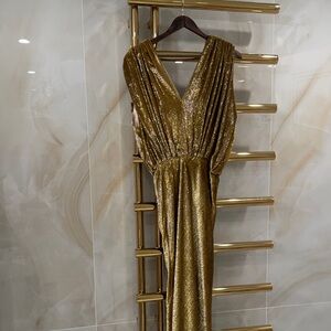 Gold Shimmering Evening Gown